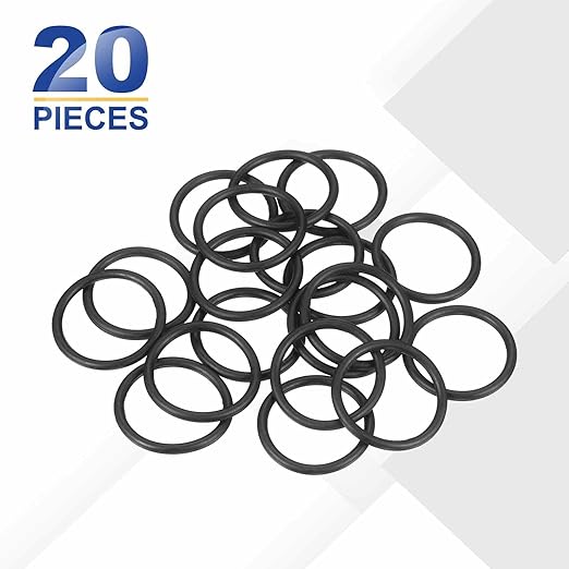 HARFINGTON 20pcs Nitrile Rubber O-Rings 21mm OD 17mm ID 2mm Width Metric Buna-N NBR Sealing Gasket Plumbing Sealing Repair O Rings for Car Auto Vehicle Repair Faucet Air Gas