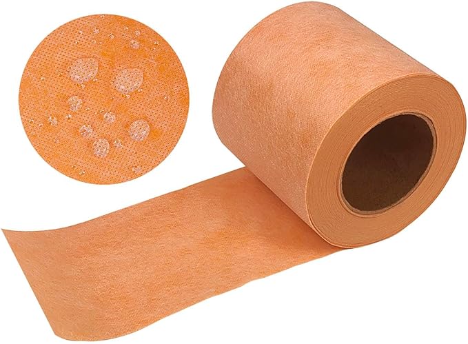 Waterproof Membrane for Shower 5 in x 83 ft / 33.6 SQ FT Waterproofing Shower Membrane 19.7mil Thickness Waterproof for Sauna Bathroom Walls Tile Underlayment 33.6 SQFT Polyethylene Fabric Roll