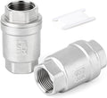 TAISHER 1PCS 304 Stainless Steel 1/2" Female Vertical Check Valve，Backflow Prevention, One Way Spring Check Valves CF8 WOG 1000