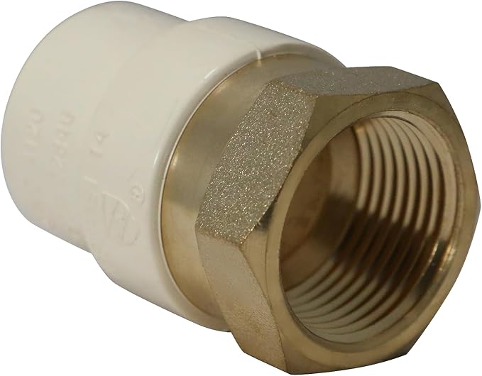 XFITTING CPVC Transition Coupling, 3/4 inch CPVC x 3/4 inch FNPT, Pack of 2