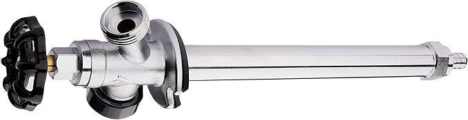 EFIELD 10-inch Anti-Siphon Frost Free Sillcock 1/2 inch Pex Crimp X 3/4 inch Hose Bibb, Chrome Plated Brass Body, 10 inch,(SILLCOCK009)