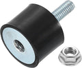 uxcell M5 Rubber Mounts, 1Pcs 20x15mm(DxH) Rubber Cylindrical Anti Vibration Isolator Shock Absorber with Lock Nut for Car Bobbin Generator Air Compressors