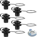 5PCS Replacement Plug Compatible with Intex River Run Tube, Inflatable Boat Air Valve, Durable Boston Valve Cap, One-Way Inflation Replacement Screw, for Inflatable Raft Boat Kayak