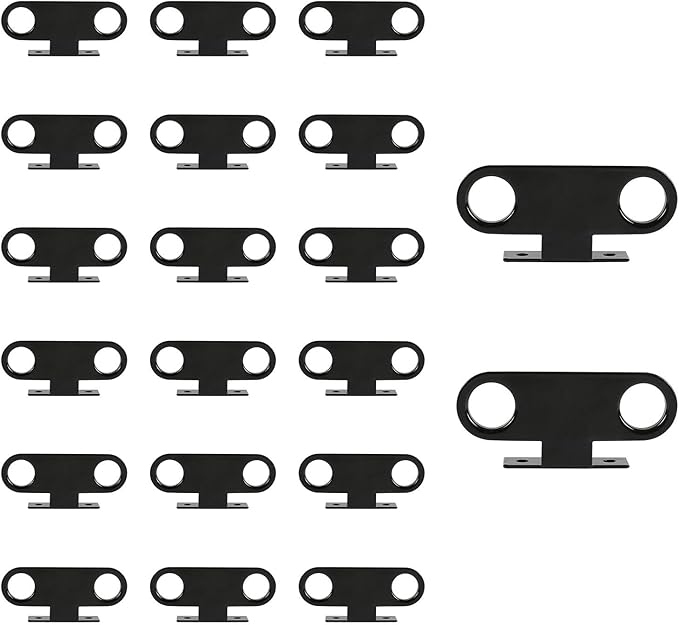 (Pack of 20) EFIELD Double Pipe Stay Hanger for 3/8 Inch IP Standard Pipe or 1/2 Inch Copper, CPVC & PEX Pipes - Universal Pipe Support Bracket,(ACC021-20PCS)