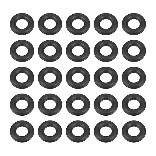 HARFINGTON 50pcs Nitrile Rubber O-Rings 10mm OD 5.2mm ID 2.4mm Width Metric Buna-N NBR Sealing Gasket Plumbing Sealing Repair O Rings for Car Auto Vehicle Repair Faucet Air Gas