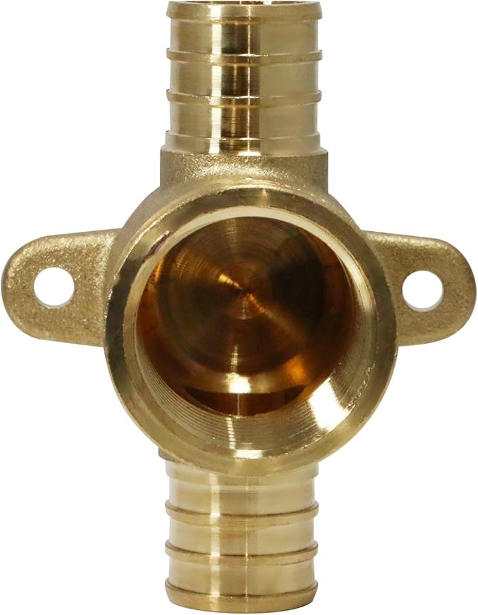 XFITTING Barb Crimp Pex 1/2 inch x 1/2 inch x 1/2 inch Female NPT Tee, Pex Female NPT Tee, 26-2-5=5XX, 5 Pieces