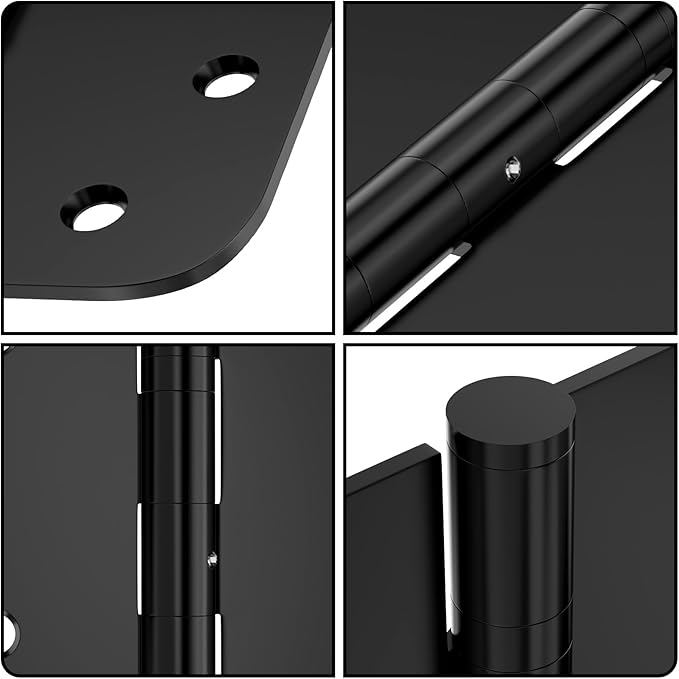 3-Pack Stainless Steel Hinges, Exterior Door Hinge, Ball Bearing Door Hinge, 4 inches, Right - Angle with 5/8 - inch Rounded Corners, Heavy - Duty Hinge, Suitable for Commercial Indoor and Outdoor Use