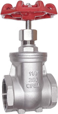 304 Stainless Steel Gate Valve DN32, 1-1/4" NPT Stainless Steel Female Threaded Rotary Globe Valve for Water Flow Switches, Fuel Water Vapor, Air Switches, Air Compressors and Sump Pumps, etc