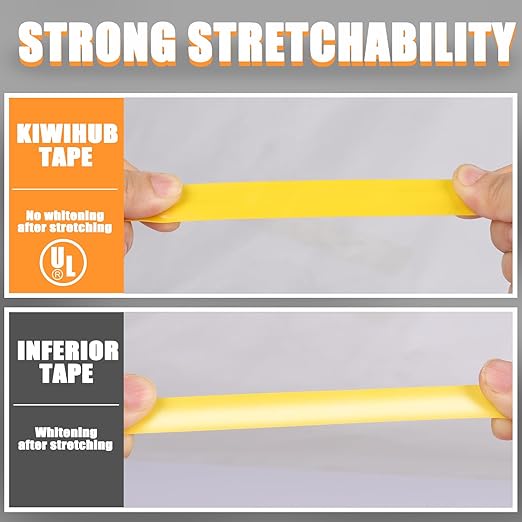 Yellow Electrical Tape, UL Approved, 9 Pack 0.7in X 33ft, Industrial Grade Vinyl Electrical Insulating Tape, Electric Tape for Improvement Electrical Equipment