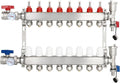 GCCSJ PEX Manifold Radiant Floor Heating Set Stainless Steel Heated Hydronic Heating (8 branch)
