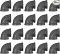 10 Pack 3/4 inches Elbows Malleable Cast Iron Pipe, Industrial Pipe for Threaded Black Pipes and Fittings, DIY Steampunk Industrial Vintage Style.