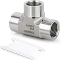 TAISHER 1PCS Forging of 316L Stainless Steel Tee Pipe Fittings, 1/2" x 1/2" x 1/2" NPT Female Pipe Fittings