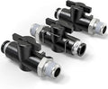 TAILONZ PNEUMATIC 6MM Tube OD x 1/4 Inch NPT Thread Ball Valve Air Flow Control Valve Push to Connect Fitting BVC6-N2（Pack of 1）