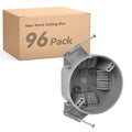 20 Cubic Inch New Work Ceiling Electrical Box, Ceiling Light Box for New Construction, PVC, UL Listed, 96 Pack