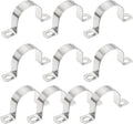 10Pcs 2 inch Heavy Duty U-Tube Strap Clamp, 304 Stainless Steel U-Shaped Bracket Pipe Strap Clamp Hanger for Hose Clamp Pipe Clamp (50mm)