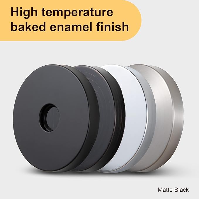 OFFO Extra Large Shower Arm Flange 3.5" in Outer Diameter Replacement Shower Head Arm Escutcheon Plate Suitable for Most Brands Shower Head Arms, Matte Black