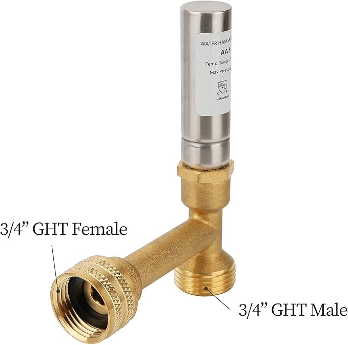 Watflow Water Hammer Arrestor 3/4"GHT Thread, Water Hammer Arrestor Washing Machine, for Toilet 2 Pcs