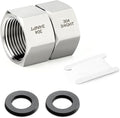 TAISHER 1PCS 304 Stainless Steel Garden Hose Adapter, 3/4" GHT Female x 3/4" NPT Female Garden Hose Connector with Washers