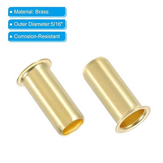 PATIKIL 5/16" Brass Compression Fittings,100Pcs Compression Insert Tube Fitting for Connecting Air, Fuel, Water, Oil and Inert Gases Lines