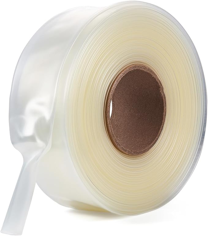 Chanzon 2:1 Ratio - 80Ft Roll - 2" (50mm) Clear Heat Shrink Tubing - Transparent Polyolefin Sleeving Wrap 1pcs