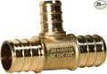 XFITTING 3/8 inch x 3/8 inch x 1/2 inch Pex Tee, Pex B Reducing Tee Crimp Version 25-5-2=25X, 25 Pieces
