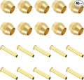 PATIKIL Brass Compression Sleeves Ferrules for 1/8 Inch OD Hose Tube, 40 Pack Brass Ferrule Brass Compression Insert Fitting Assortment Kit for Air Water Gas Pipe