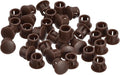 uxcell 8mm(5/16") Plastic Hole Plugs, 36Pcs Flush Type Panel Round Snap in Fastener Knockout Locking Plugs for Furniture Insert End Caps Panels, Brown