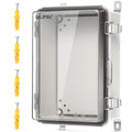 QILIPSU UL94-V0 Outdoor WiFi Enclosure 13.8"x9.9"x5.9" Waterproof Electrical Junction Box PC/ABS Alloy Plastic Clear Hinged Door IP66 Weatherproof for Project Solar Network Router Pump Control
