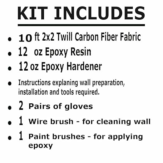 10 ft. Carbon Fiber Basement Wall & Foundation Crack Repair kit High Strength - Easy DIY Repair