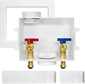 1-Pack HeSun Washing Machine Outlet Box, 1/2 Inch Push-Fit Inlet x 3/4 Inch MHT Outlet Connection, Push to Connect Pex Laundry Washer Box with Center Drain(WM005)
