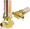 Water Hammer Arrestor,1/2Inch Tee Copper Water Arrestor,Pex Crimp Connection(2PACK,Copper Arrestor)(HAMMER010-2Pack)