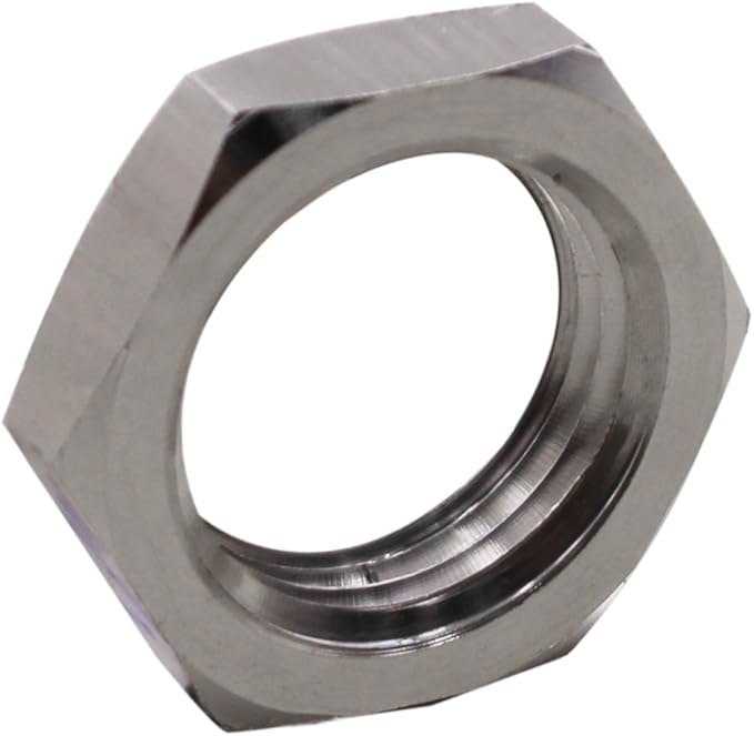 DERNORD Cast Pipe Fitting Stainless Steel 304 Hex Locknut 1/2 Inch NPT Female (Pack of 2)