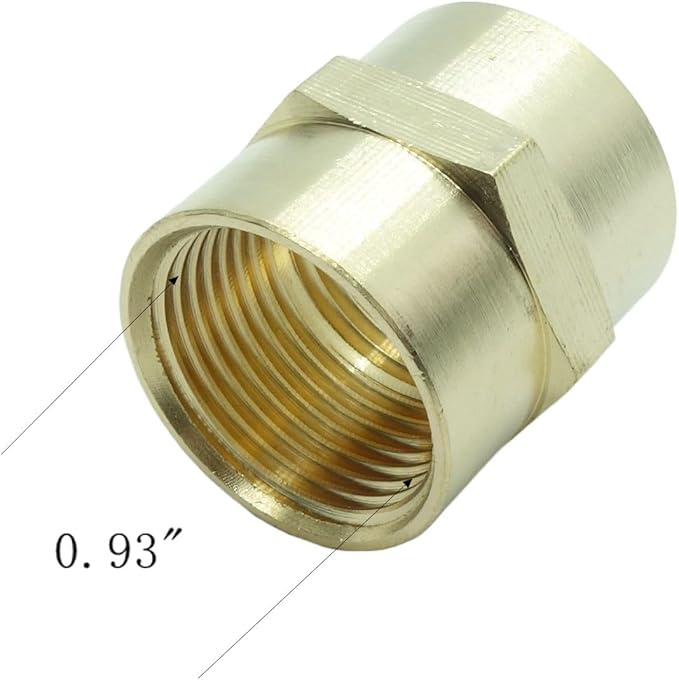 2 Pcs Brass Female Coupling 3/4" x 3/4" NPT fnpt to fnpt Coupler