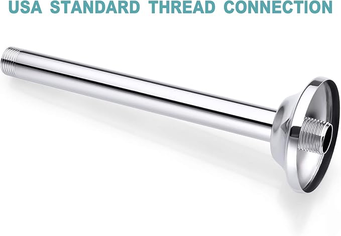 BESTILL 8 Inch Ceiling Mount Rain Shower Head Arm and Flange, Chrome