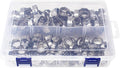 100PCS 1/2" 3/4" PEX Cinch Clamps Rings, 304 Stainless Steel PEX Fitting Clamps Pinch Crimp Rings for PEX Tubing Pipe Fitting Connections (Silver 1/2inch 50PCS 3/4inch 50PCS)