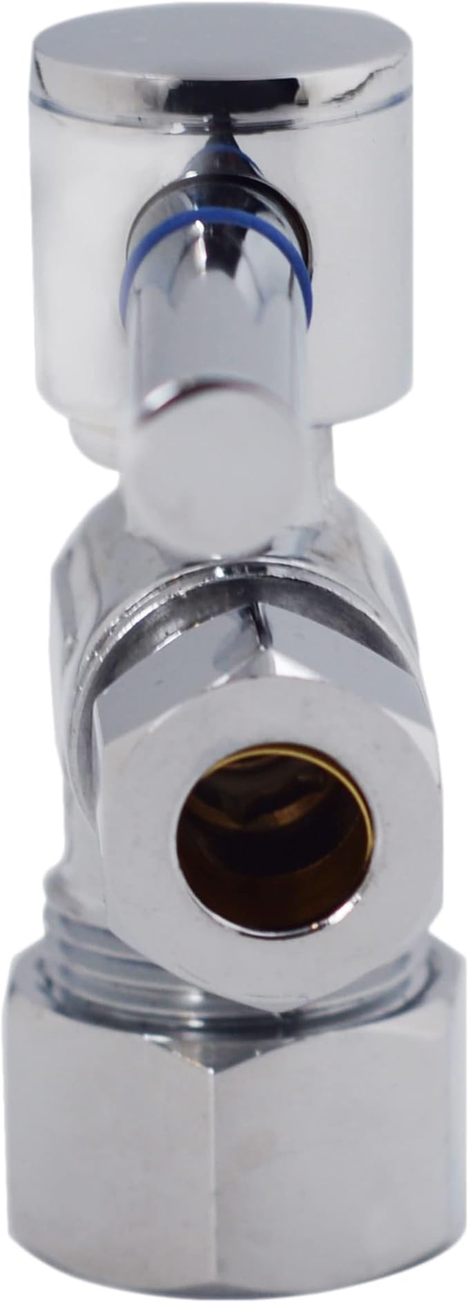 Westbrass R105BL-2-26 1/4-Turn Lever Handle Angle Stop Shut Off Valve, 5/8" OD x 3/8" OD, Polished Chrome (2-Pack)