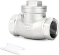 TAISHER 1PCS 304 Stainless Steel 1-1/4" Female Swing Check Valve，Backflow Prevention, One Way Check Valve CF8 WOG 1000