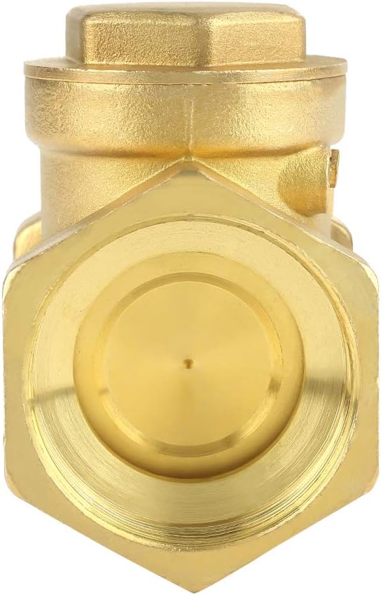 DN40 Brass Swing Check Valve High Pressure 232PSI Non Return Valve Female Thread One Way Flow Control for Water Systems Heavy Duty Plumbing Fitting