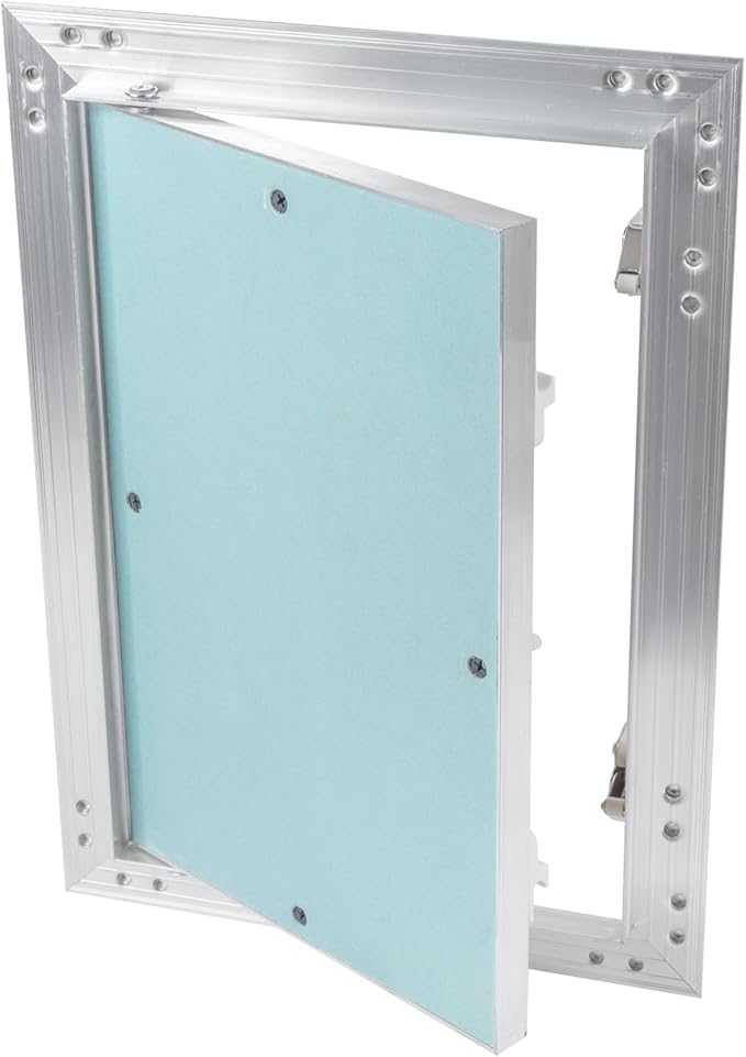 Vent Systems 8" x 12" Inch Aluminum Drywall Access Panel – Recessed Metal Rectangular Inspection Door for Wall, Ceiling, Plumbing, HVAC System – Indoor Use for Home, Garage, Office Renovation, Repair