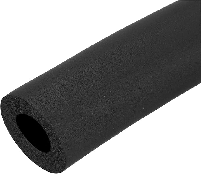 uxcell Foam Tubing for Handle Grip Support, Pipe Insulation Outside Pipe Lagging, 25mm(1") ID 51mm(2") OD 1m Black