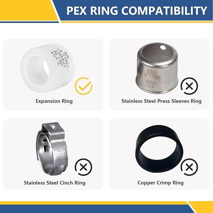 1/2Inch PEX-A Expansion Fittings,F1960 Brass Elbow,PEX Expansion Fittings Elbow For Pex A Tubing（50 PACK)(PEX1960033-50Pack)
