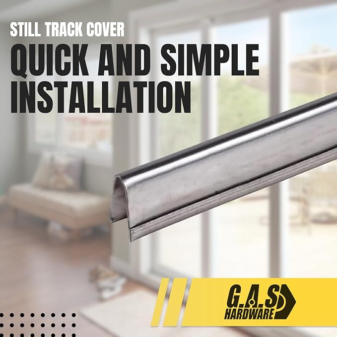 Sliding Door Repair Track Cover Repair Worn Damaged Sliding Glass Door Repair Horizontal Sliding Window Tracks Stainless Steel | Track Replacement for Patio Glass Door (2 Feet, 2 Pack)