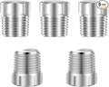 5 Pcs 1/8" NPT Plug Outer Hex Head Thread Pipe Plug Fitting, 1/8" NPT Male 304 Stainless Steel Hex Head Screw Pipe Plugs Adapter Connector