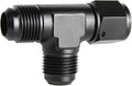 8AN Flare Male Tee Fitting Adapter with AN8 Female Swivel on Run Black
