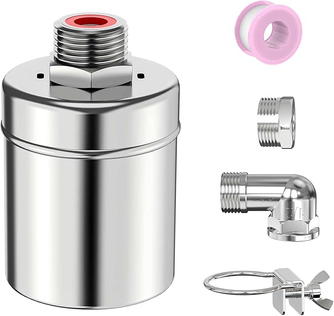 304 Stainless Steel Float Valve,Ball Valve Stainless Steel,1/2 to 3/4 Inch Automatic Water Level Control, Auto Fill Valve for Water Tanks,Livestock Troughs（Top/Side Entry）