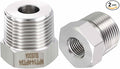 2 Pack 304 Stainless Steel Pipe Fittings, 3/4" MNPT to 1/4" FNPT Hex Bushing Reducer, Hose Tube Threaded Adapters for Air, Oil, LP, Gas
