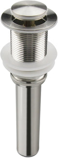 Bathroom Sink Drain,Drain Stopper Bathroom Sink Without Overflow,Pop Up Drain Strainer,Stainless Steel Brushed Nickel