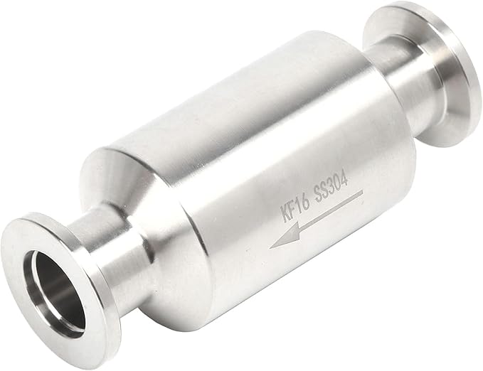 QiiMii KF-16 Vacuum Pump Check Valve, Stainless Steel 304, Non-Return One Way for Vacuum Pump(KF-16 Flange 30mm)