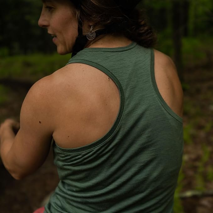 IBEX Essentials Merino Wool Racerback Tank Top for Women | Lightweight Workout Tank Top for Hiking, Running & Layering