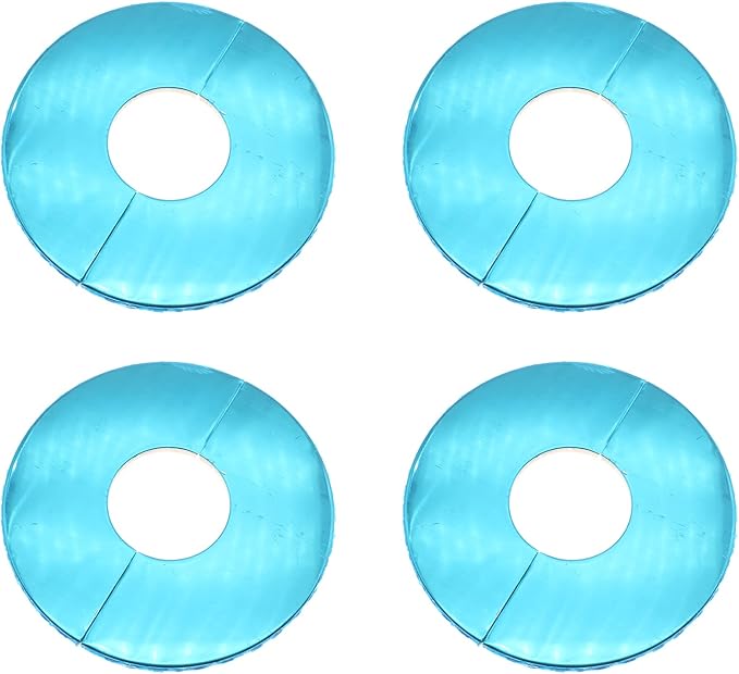 4 Pcs 2.0 Inch Wall Split Flange Stainless Steel Round Escutcheon Plate Wall-Mounted Self-Adhesive Water Pipe Cover for Water Pipe Faucet Decoration Accessories